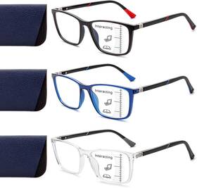 Tr90 Evanlcap 313101587562 Progressive Multifocal Reading Glasses For Men 3 Pack Eyeglasses Sports Fr