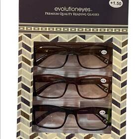 Evolution 802807349708 Eyes Mens Textured Set Of 3 Pairs Reading Glasses 1.50 Strength
