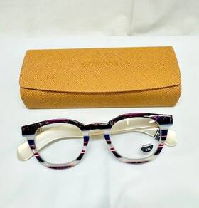 2164-15 Eyebobs Reading Eyeglasses Total Wit 2.25 - 46-22 Purple Stripes/white