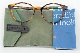 3198-19 Eyebobs Case Closed Wide Eyeglasses Full Rim Plastic Round Tortoise