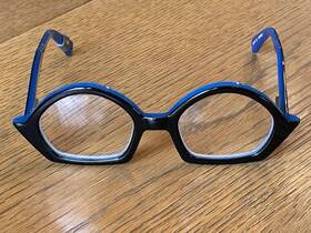 3423-00 Eyebobs New Readers Eyeglasses Dew Drop 45-19 2.50 Blue And Black