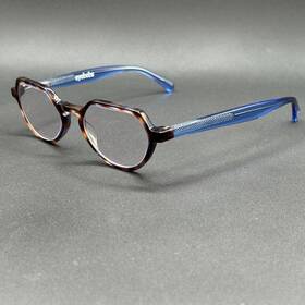 7829-100824-22.95 Eyebobs Bona Fide 3351-19 Reading Glasses Brown Tort And Blue Flex 49-19 Used