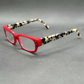 8209-111424-38.95 Eyebobs Peckerhead Reading Glasses Red And Havana Flex 50-19 Used