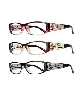 Eyebogo 648722036718 Kaylee Stylish Reading Glasses For Women 3-pack 2.50