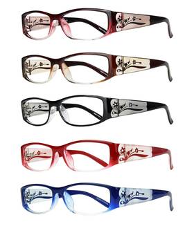 Eyebogo 648722037623 Kaylee Stylish Reading Glasses For Women 5-pack 2.00