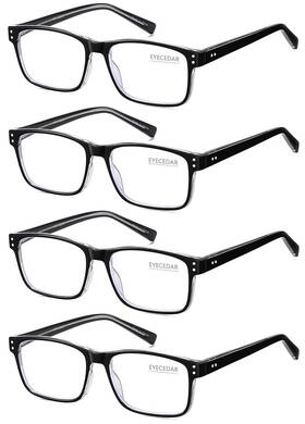 Cy75579-100 Eyecedar 4-pack Reading Glasses For Men Blue Light Blocking Readers Women Adju