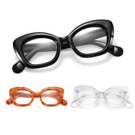 Eyeezi 976245671340 3 Pack Cat Eye Reading Glasses For Women Blue Light Blocking Uv400