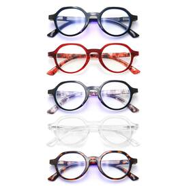 Eyeezi 976245673108 Round Reading Glasses For Women And Men-block Blue Light - Spring Hing