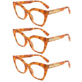 Eyeezi 976245674501 3pack Cat Eye Reading Glasses For Womenblue Light Womeneye