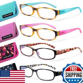 B0d3lfkz2p Eyeguard 4 Pack Blue Light Reading Glasses Women Computer Readers 2.75