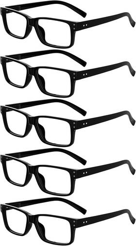 Eyekepper 313093767737 Vintage Reading Glasses For Men - 5 Pack Spring Hinges Classic Readers