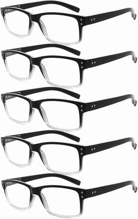 Eyekepper 726084119277 5 Pack Reading Glasses For Men Spring Hinges Classic Readers