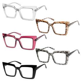 Eyekepper 972518528243 5-pack Oversized Reading Glasses For Women Chic Readers 1.50
