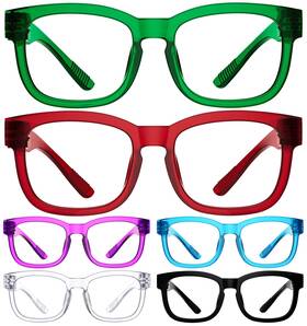 B0dpf5v1tt Eyekepper 6 Pack Square Reading Glasses For Women Metalless Screwless Spring Hin