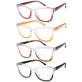 Br2114-4c00-250 Eyekepper Br2114-4c00-250- 4-pack Bifocal Reading Glasses Women Bi-focal Readers Two Tone 2.5