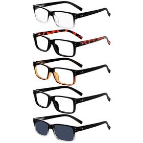 R032-5c00-75-1 Eyekepper 5 Pack Reading Glasses For Men - Includes Reader Sunglasses Clas