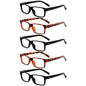 R032-5c34-175-h1 Eyekepper Vintage Reading Glasses For Men - 3 Pairs Black And 2 Tortoi