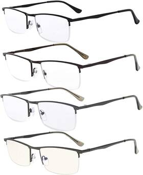 R1614-4c00-150-b Eyekepper 4-pack Quality Half-rim Reading Glasses Readers With Spring Hinges Include Co