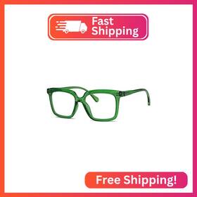 R2108-1c21-150 Eyekepper Square Reading Glasses For Women Large Frame Readers - Green 1.50
