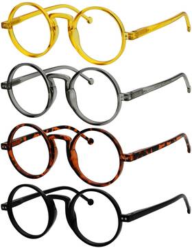R2140-4c00-300 Eyekepper 4 Pack Oversized Round Reading Glasses For Men Women Retro Readers