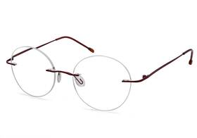 Rwk9910-1c12-200 Eyekepper Rwk9910-1c12-200- Frameless Reading Glasses Women - Round Rimless Readers 2.00 Red