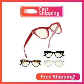 Uvr9108-4c00-100 Eyekepper Uvr9108-4c00-100- 4 Pack Oversized Blue Light Filter Glasses Women Cat Eye Computer Read