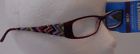 Eyesential Reading Glasses With Soft Case Rosemary Wine Print Nwt
