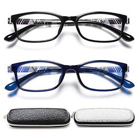 Eyeurl 784139657440 Lightweight Reading Glasses Blue Light Blocking - 2 Pairs Computer Readers Uv