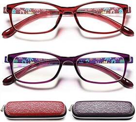 Eyeurl 796820034058 Reading Glasses Womens Blue Light Blocking - 2 Pack Anti-blue Readers For Wom
