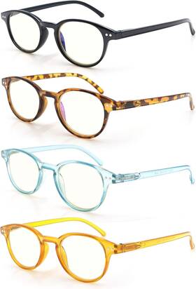 Eyewear 313043469407 Reading Glasses Womens Blue Light Blocking Small Round Readers 2.50 Ray Ma