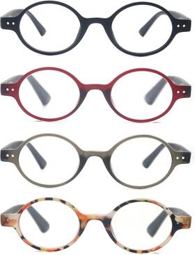 Eyewear 445041663655 Reading Glasses Women Men Cute Round Readers 2.50 Stylish Funky Lightweight Uni