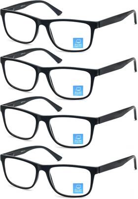 Eyewear 445048745736 Blue Light Blocking Reading Glasses Men Large Oversized Square Readers Wide Fit