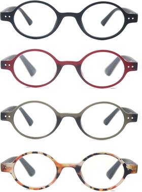 Eyewear 711181835861 Reading Glasses Women Men Cute Round Readers 2.50 Stylish Funky Lightweight Uni