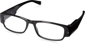 Eyewear 744759357564 Mens Lightspecs Lloyd Reading Glasses With Lights Rectangular Black/transparen