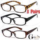 F3060rr Geekion Pairs Rectangular Mens Womens Retro Vintage Power Clear Reading