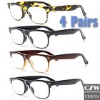 F3065 Pairs Mens Womens Clubmaster Aviator Reading Glasses Retro Power Clear