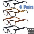 F4061 Pairs Mens Womens Classic Rectangular Reading Glasses Retro Vintage Reader