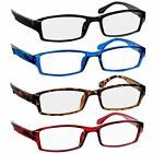 F501-4-bkblrdto-2.50 Truvision Readers Reading Glasses Men And Women Pack Spring Hinge