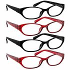 F502-vp3-rd-gr-bk-5.00 Truvision Readers Reading Glasses For Women And Men Best Pack