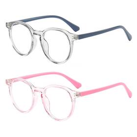 47-19-129 Fannygo 7366 2 Pack Kids Blue Light Blocking Glasses For Gray Pink