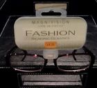 Rco243c Fashion 1.75 Magnivision Red Mod Reading Glasses Tags Burgundy