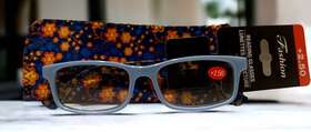 Fashion 639277336941 Frame 2.50 Reading Glasses Eyeglasses Blue Floral Print Case