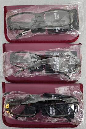 D106-25 Fashion 3-pairs Reading Glasses 3.00 Magnolia Wine K With Case