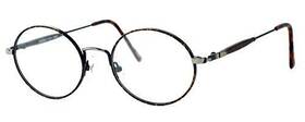 Fashion Optical 795780833633 Small Reading Glasses Prep Amber Brown Antique Silver 49mm 1.50