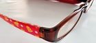 Fashionstyleny Tranlucent Brown Red Stems Cookies Rectangular Reading Glasses Case