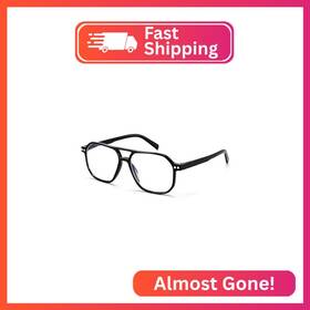 B0068 Feisedy Retro Aviator Reading Glasses Square Readers With Spring Hinge Blue Ligh