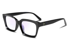 B2479-xbk-125 Feisedy Retro Square Blue Light Blocking Reading Glasses Anti Glare 50 Black