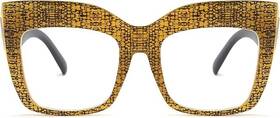 B2627-006-175 Feisedy Qty 17 Womens Square Oversized Blue Light Filtering Reading Glasses