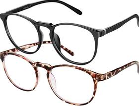 Feiyold 606413069964 Blue Light Blocking Glasses Women/men Retro Round Anti Black Leopard