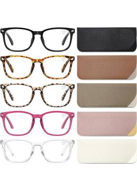 Fetrrc 423384112850 Ccvoo 5pk Reading Glasses Blue Light Blocking Computer Readers For Women/men